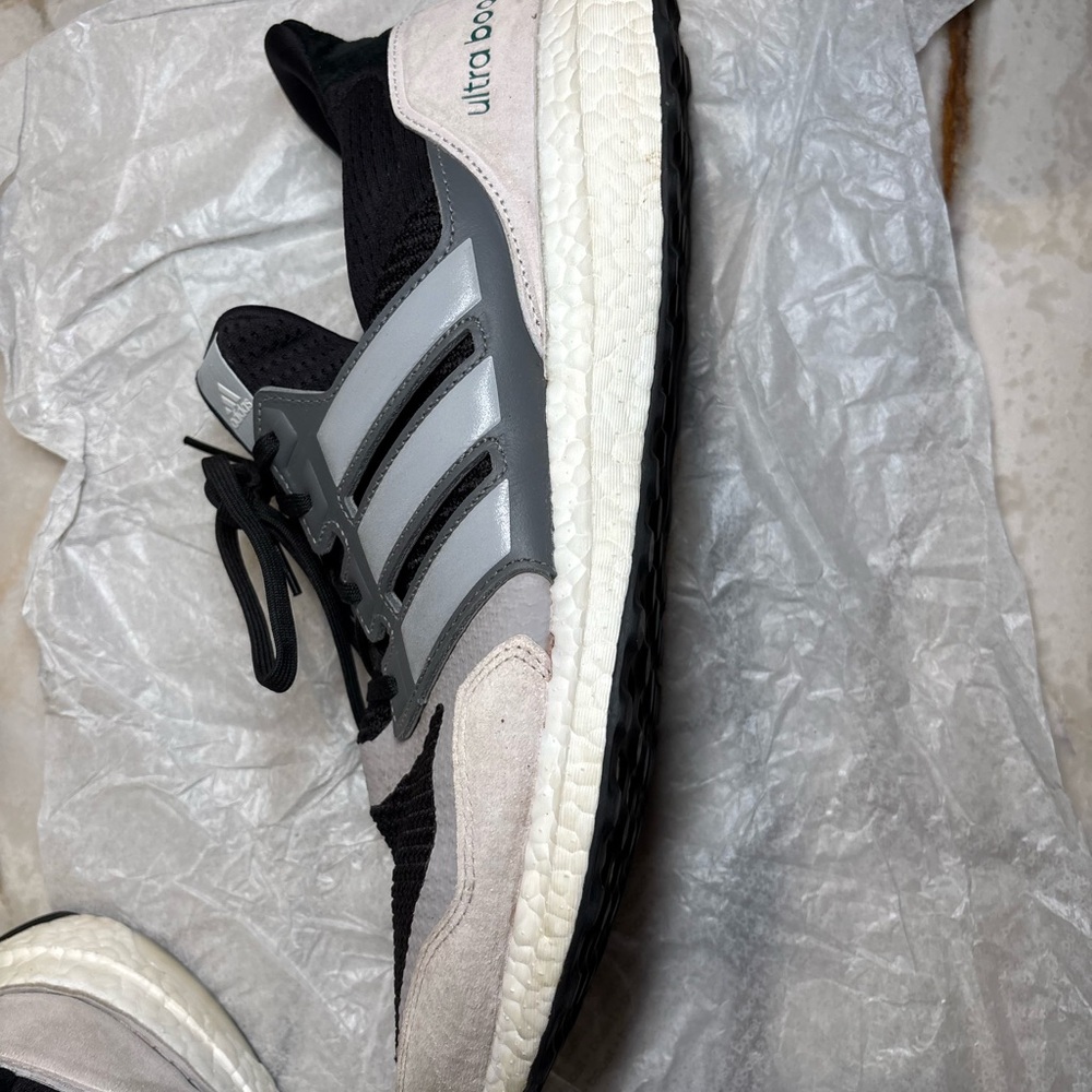 Adidas Ultra Boost Black and White Running Shoes